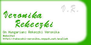 veronika rekeczki business card